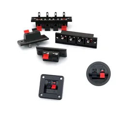 4pcs 2/3/4 Positions Connector Terminal Push In Jack Spring 4 Poles Load Audio Speaker Terminal Breadboard Clip