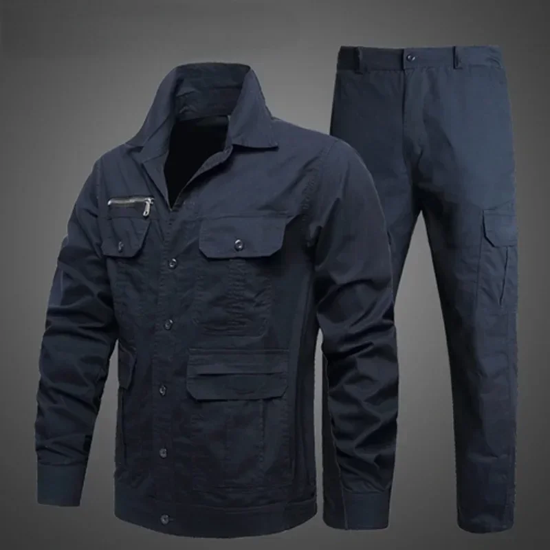 Summer Camouflage Suit Men\'s Thin Hunting Shirts Jacket and Cargo Trousers Tactical Military Cotton Breathable Multi-Pocket Suit