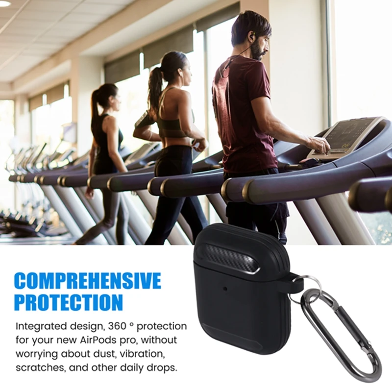 Carbon Fiber Pattern Earphone Caseprotector For Apple  Case Cover For Apple  1/2 [Visible LED Light]