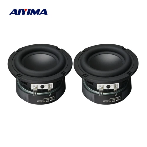 AIYIMA-altavoz Subwoofer portátil de 3 pulgadas, 60W de potencia, 4 ohmios, Bobina de voz grande, Cañón de acero, sonido de Audio DIY, altavoz de graves para el hogar