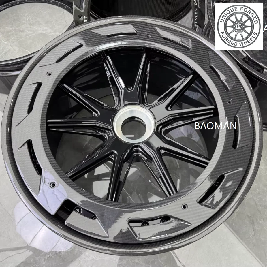 

Индивидуальные легкосплавные диски из карбона (моноблок, 1 или 2 части) 18, 19, 20, 21, 22, 23 дюйма для легковых автомобилей
