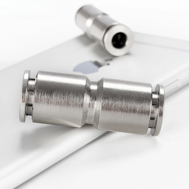 Acoplador de ar pu resistente à corrosão, conector push-in de 8-12mm, encaixe pneumático industrial para sistemas de automação e máquinas
