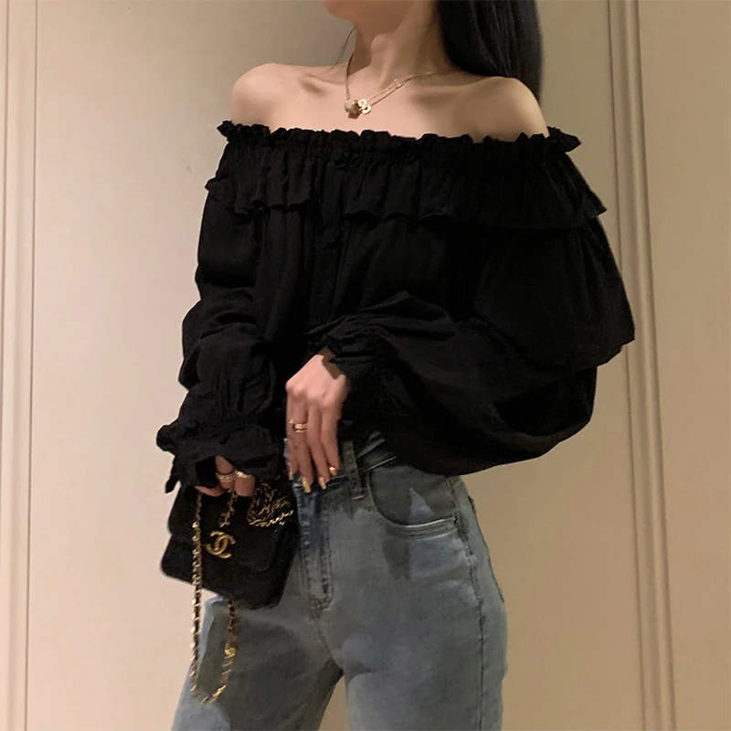 

Женский топ Bla-rulder Spicy Girl с очками, весенний новый дизайн, длинный свек, свободный крой, удобный ...