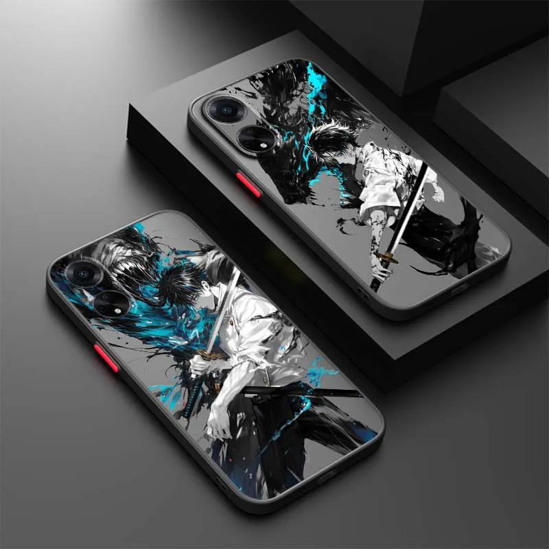 

J-Jujutsus K-Kaisens Cool For OPPO Find X3 X5 Lite Pro A98 A94 A93 A78 A79 A76 A58 A57 5G Frosted Translucent Phone Case