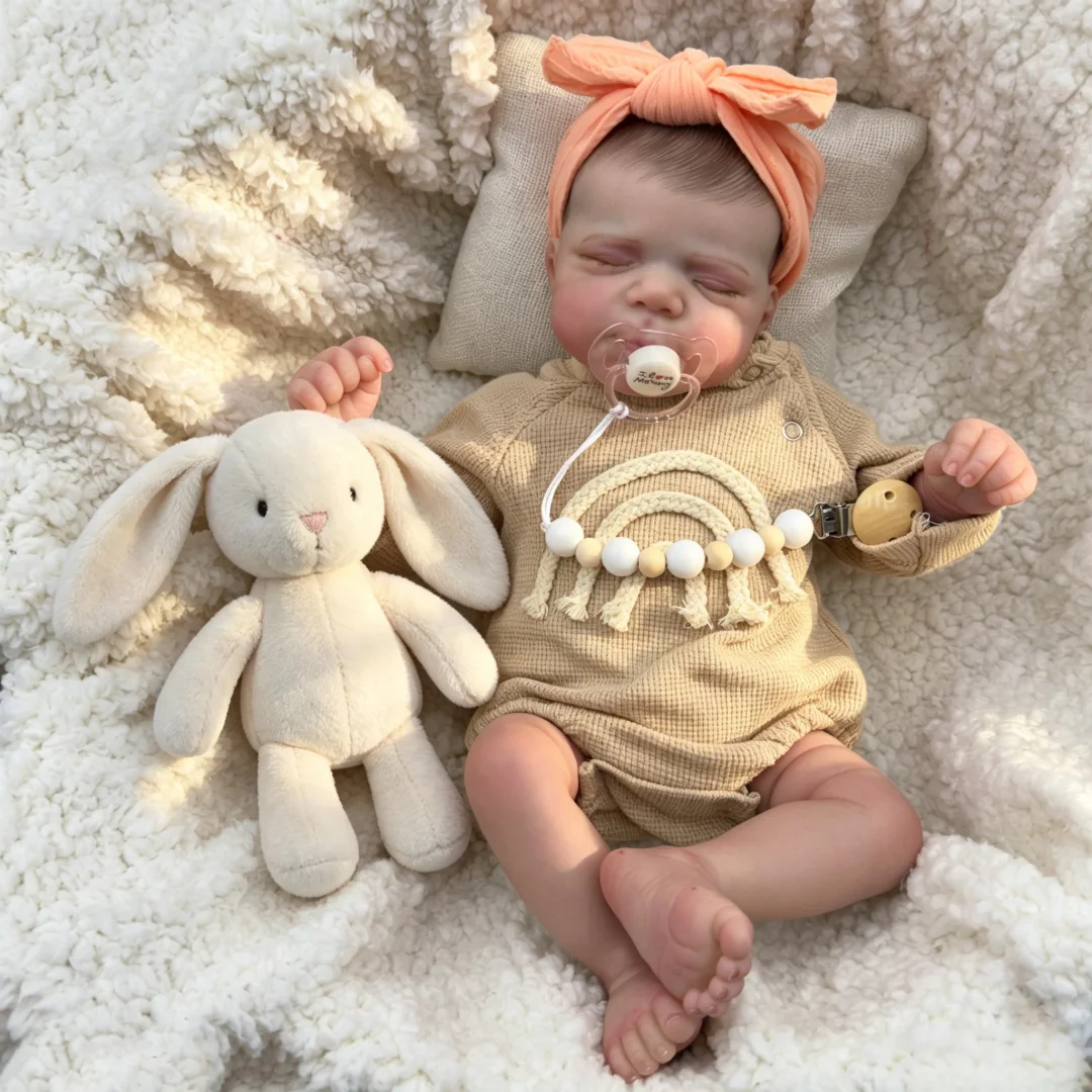 45cm Rebirth Doll Pascale 100% Handmade, High Quality Painted, Cute and Realistic Christmas Gift, Artist Collection