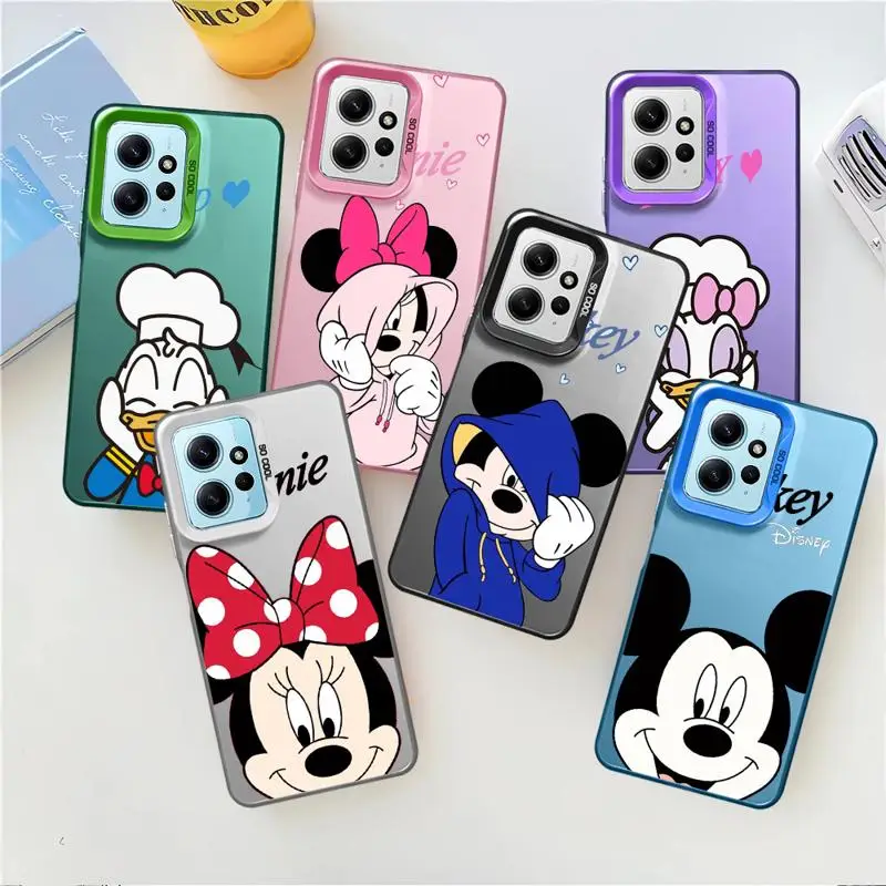 Mickey Minnie Mouse Donald Saisy Duck Phone Case for Vivo V29 V27 V25 Y93 Y50 Y30 Y27 Y17s Y16 Y15s Y91 Silver Plating Cover