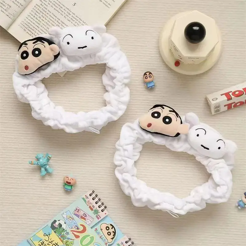 New Crayon Shin-chan Nohara Shiro Hair Band High Value Creative Cartoon Cute High Elastic Face Wash Makeup Apply Mask Headband view 3