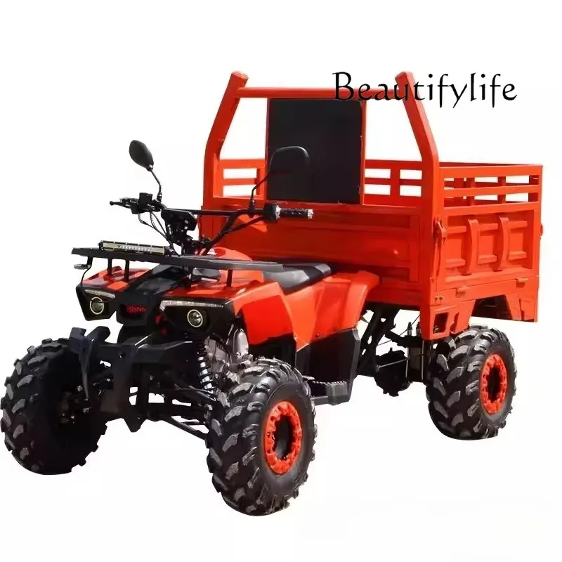 O10 ATV Four-wheeled Off-road Motorcycle Fuel All-terrain Mountain Agricultural Vehicle With Trailer