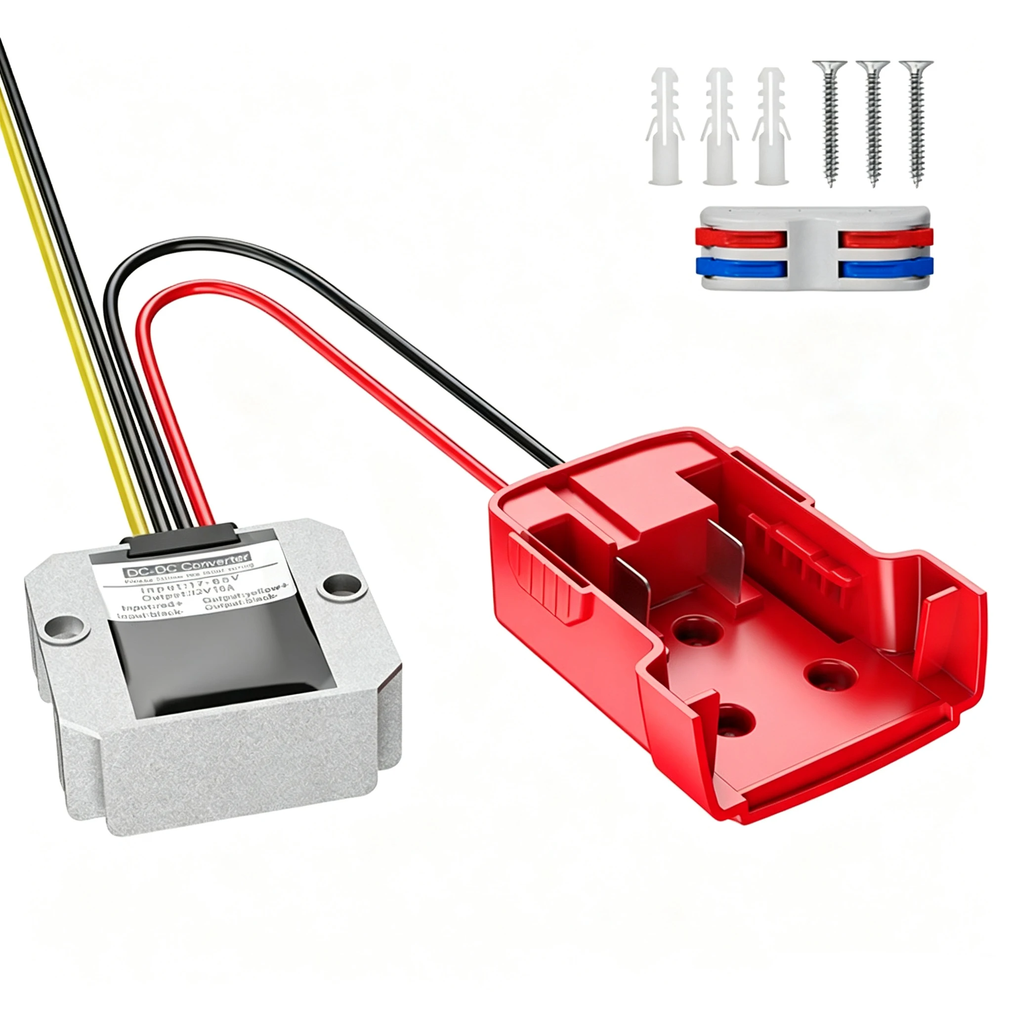 120W 10A/15A/20A DC Regulator DIY Adapter Step-Down Converter for Toy Cars Suitable for Milwaukee 18V To 12V Battery Dock Power