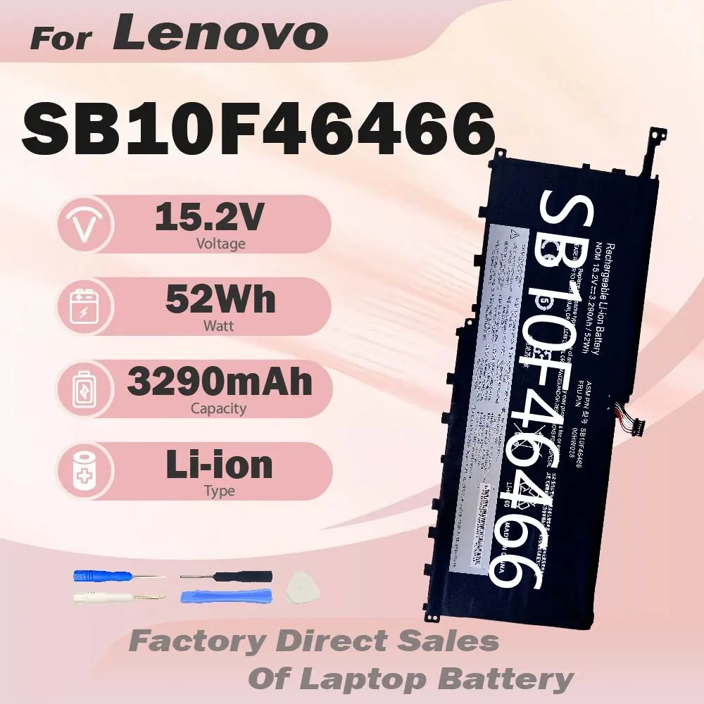 SB10F46466 00HW028 SB10K97566 01AV409 00HW029 01AV457 Battery for Lenovo Thinkpad X1 Carbon 4th Gen 4 2016/Yoga Gen1 Gen2 Series