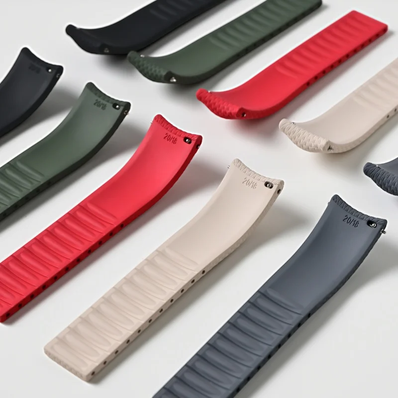 18/19/20/21/22/24mm CTS Curved FKM Fluoro Rubber Quick Release Watch Band For Tissot Timex Seiko Tissot Sport Watch Strap