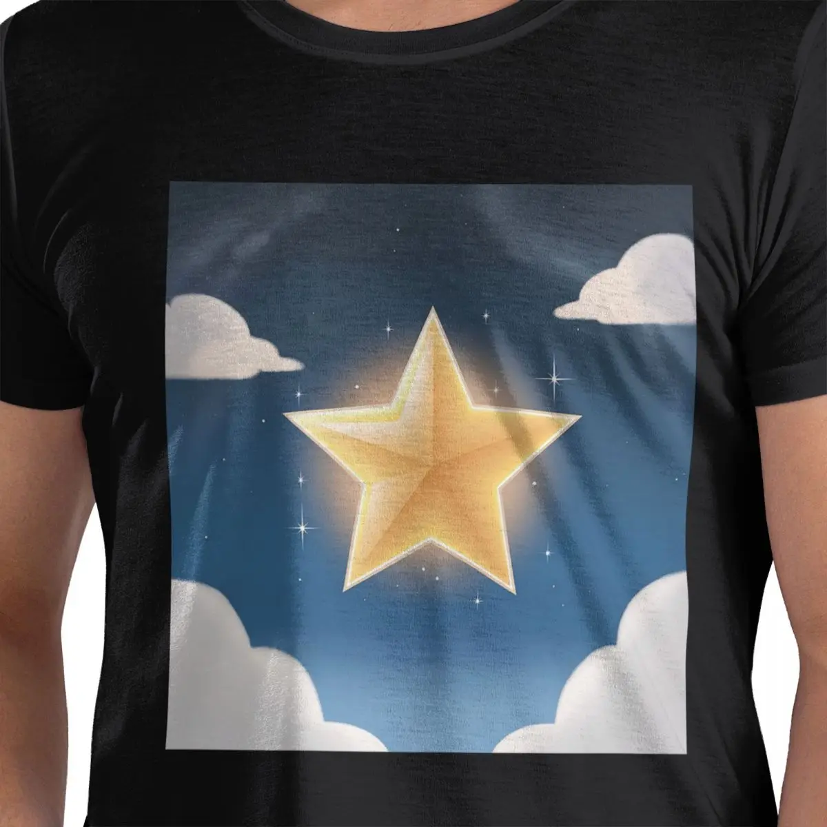 

Night Sky Golden Celestial Stars Zodiac Constellations 100% Cotton T-Shirt Men's Classic T Shirts Men O-Neck Short Sleeve S-6XL