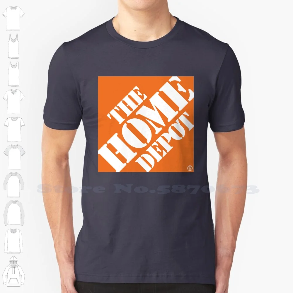 

Высококачественные футболки с логотипом Home Depot, модная футболка, новая футболка из 100% хлопка
