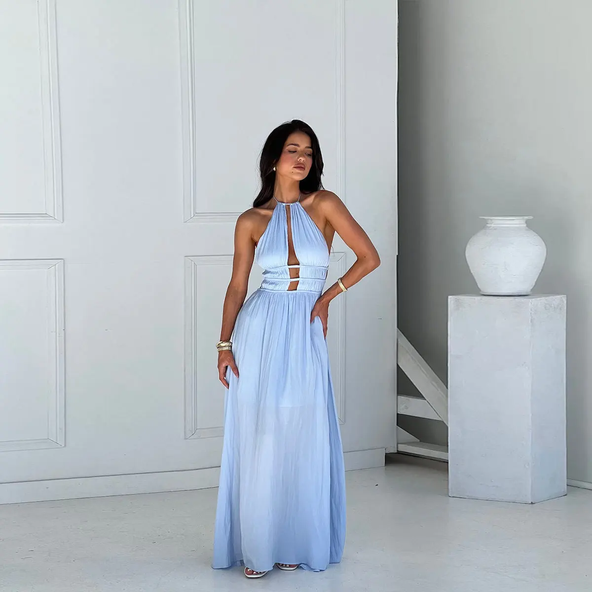 

Sexy Hollow out Long Beach Dr Bal Summer New Arrival Crossbody Swimwear Ele Fitn Fans Supplies