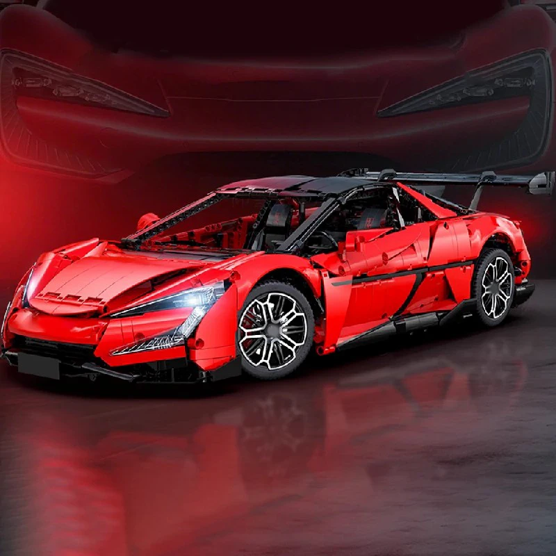 3671PCS Technik Car Building Blocks Set City Red Supercar Sports Vehicle Model Kit Creative Vehicle Model Toys Boys Adults Gifts