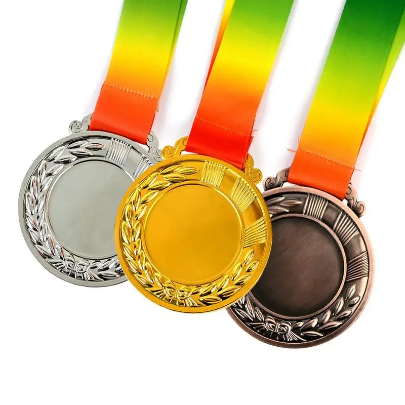 

Medals for Awards Wheat Ear Medals Gold Silver Bronze Award Medals with Neck Ribbon Winner Medals Prizes for Competitions Party