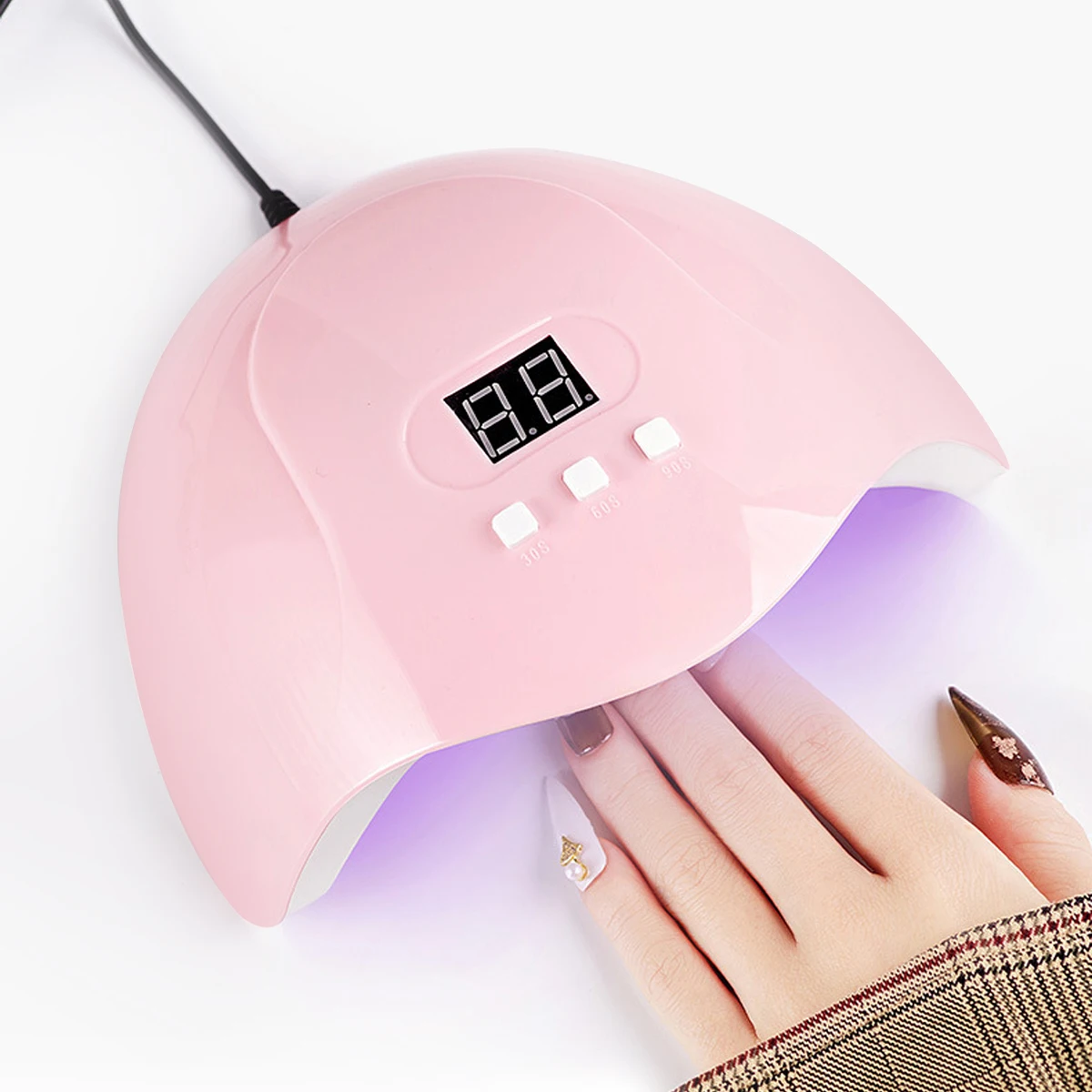 LULAA Fashion Nail Art Kit With LED UV Nail Lamp Gel Curing Machine Electric Nail File Drill Manicure Tools Set Gift for Friend
