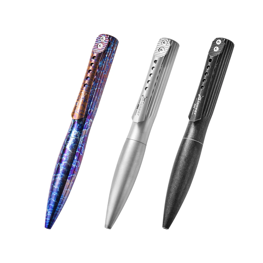 

Titanium Bolt Action Pen Ballpoint EDC Tactical Pen with Pocket Clip Refillable Compact Size Writing Pen