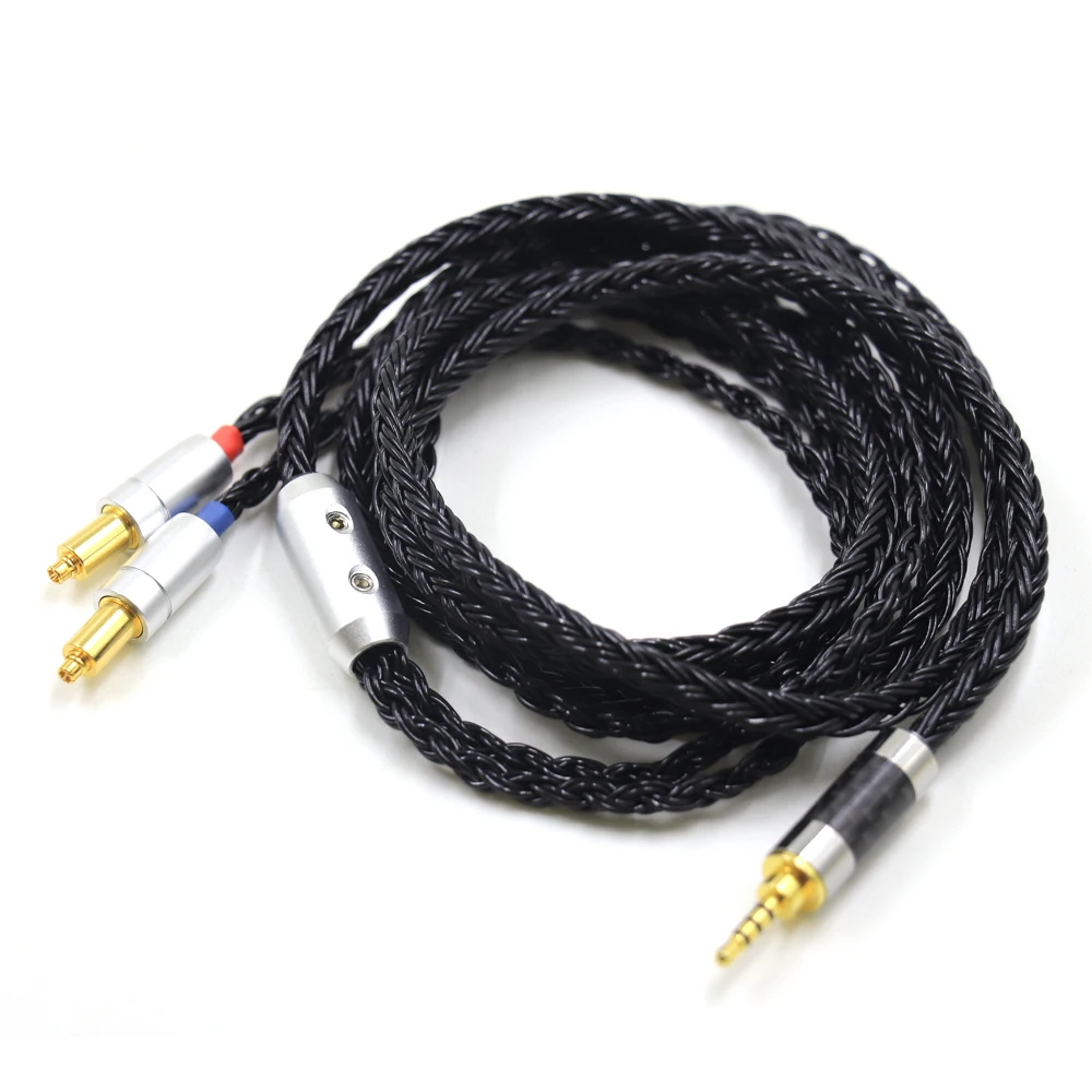 

16 Core Black Braided 2.5 3.5 4.4mm XLR Balanced Earphone Cable For SRH1540 SRH1840 SRH1440 Headphone Upgrade Cables