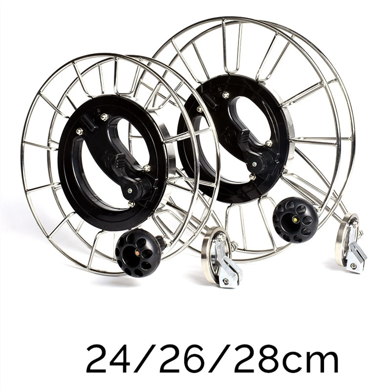 Gratis verzending 28 cm grote kite reel voor volwassenen kite wiel roestvrijstalen reel professionele kite fabriek kevlar lijn sterke vliegers