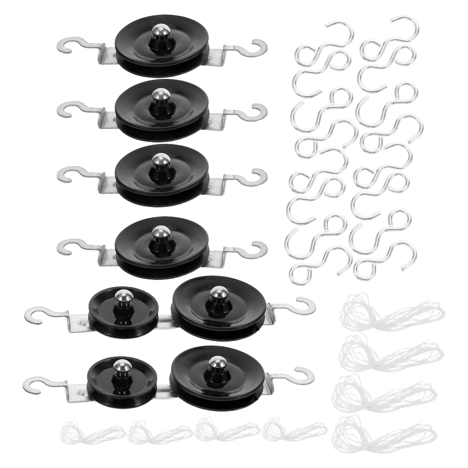 1 set 1 Set Laboratory Single Double Pulley Physics Education Tool Easy Assembly Sturdy Pulley Wheel Kit For Classroom Science