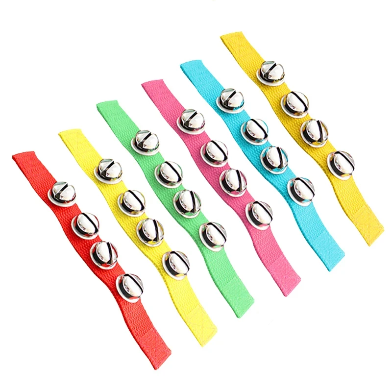 1pc カラフルなリストベルおもちゃ楽器音楽啓蒙レジャーエンターテイメント小道具初心者に適しています TMZ