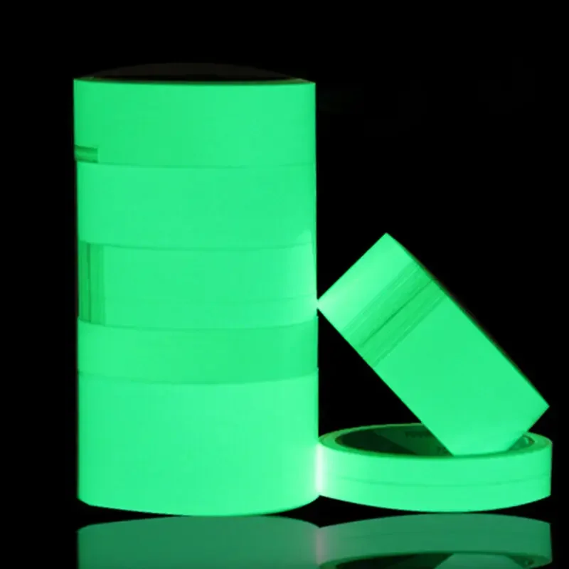 Nastro luminoso Nastro luminoso Avvertimento verde Luce da terra Stoccaggio Scale Adesivo antiscivolo Nastro fluorescente riflettente