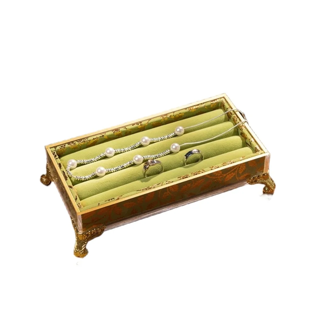 

Velvet Jewelry Display Stand Vintage Multifunctional Jewelry Tray Holder Bracelet Necklace Earrings Rings Jewelry Organizer
