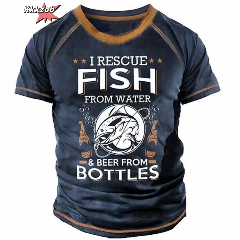 Men's Clothing 3D Fishing Pattern Printed Short Sleeve Oversized T-Shirt Fishing Fishing Outdoor Clothing Short Sleeve Top image 4