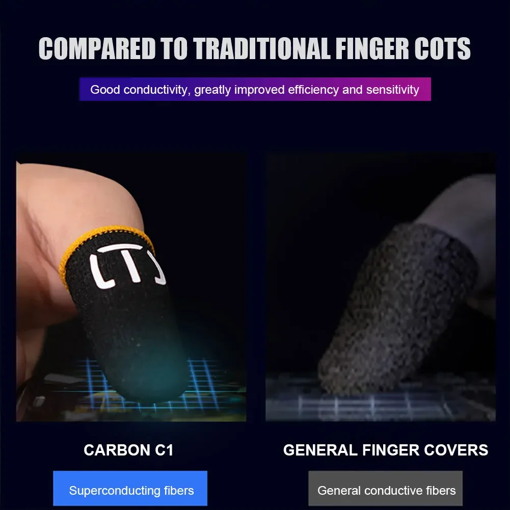 غطاء إصبع مضاد للانزلاق للاعبي pubg ، 10 ، غطاء إصبع ، جيد التهوية ، مانع للانزلاق ، لشاشة اللمس