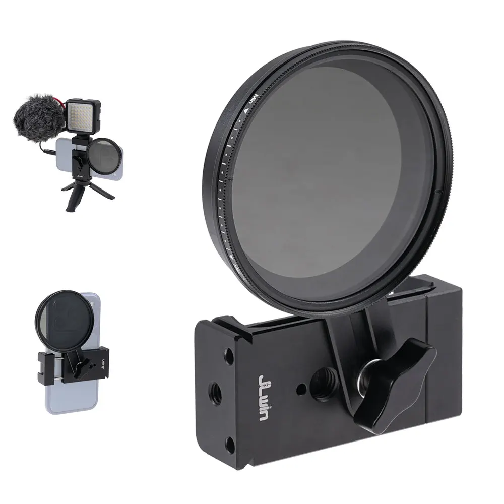 

JLWIN Universal Phone Filter Mount with 67mm MC-CPL Clip-On Holder with ColdShoe & 1/4" for iPhone Samsung Vlog Travel