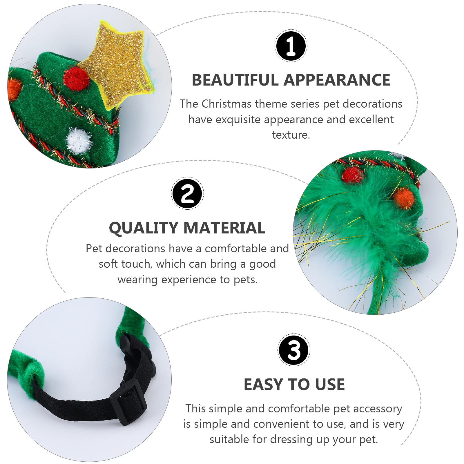 

Headband Pet Pentagram Hair Toppers Accessories Christmas Tree Short Child