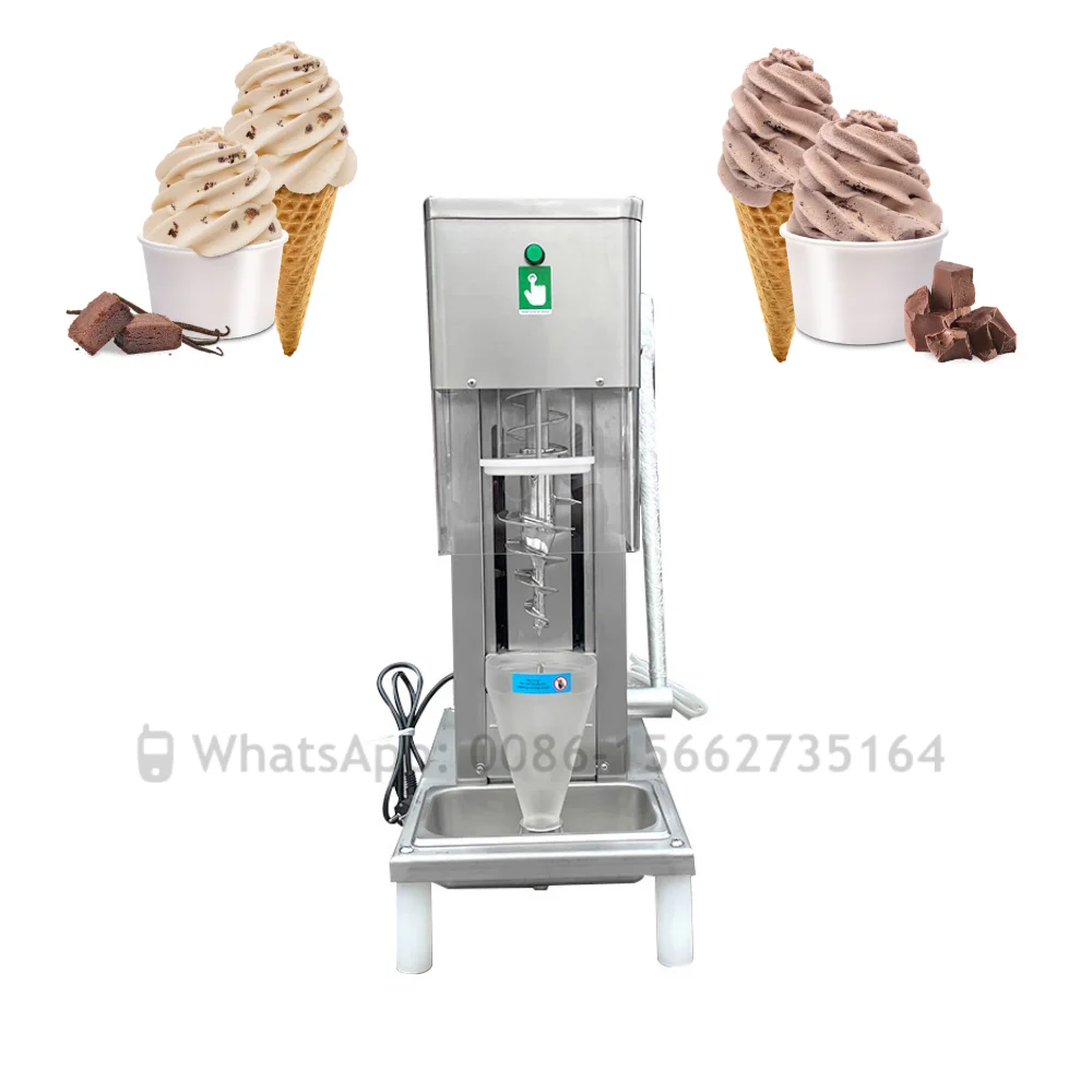 110V 220V Stainless Steel Swirl Drill Yogurt Real Fruits Ice Cream Blender Mixer Frozen Fruit Swirl Drill Ice Cream Machine