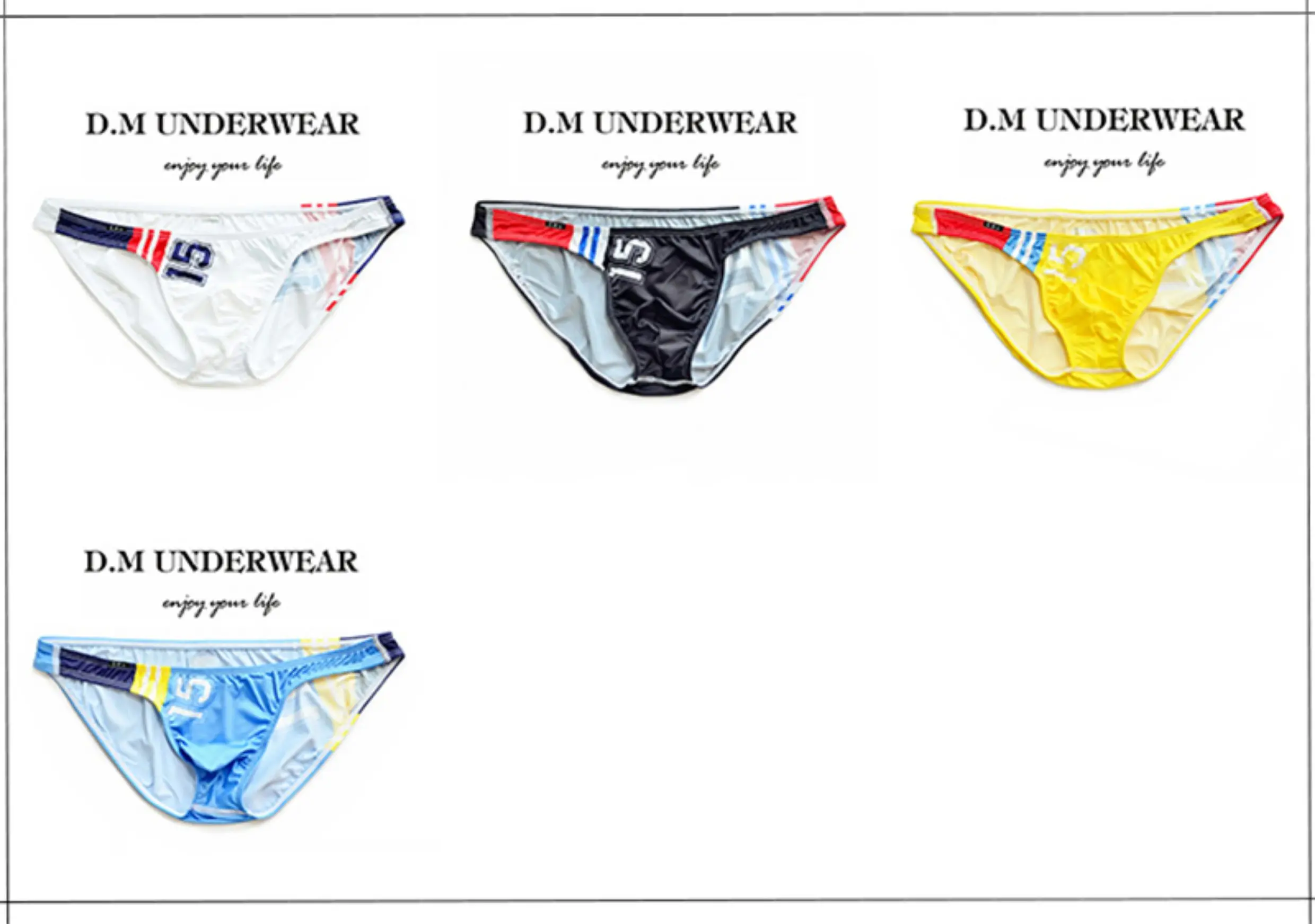 Ropa Interior Masculina Sexy con Estampado de Letras, Cintura Baja, Ultrafina, Transpirable, de Secado Rápido, Tipo Bikini, C...
