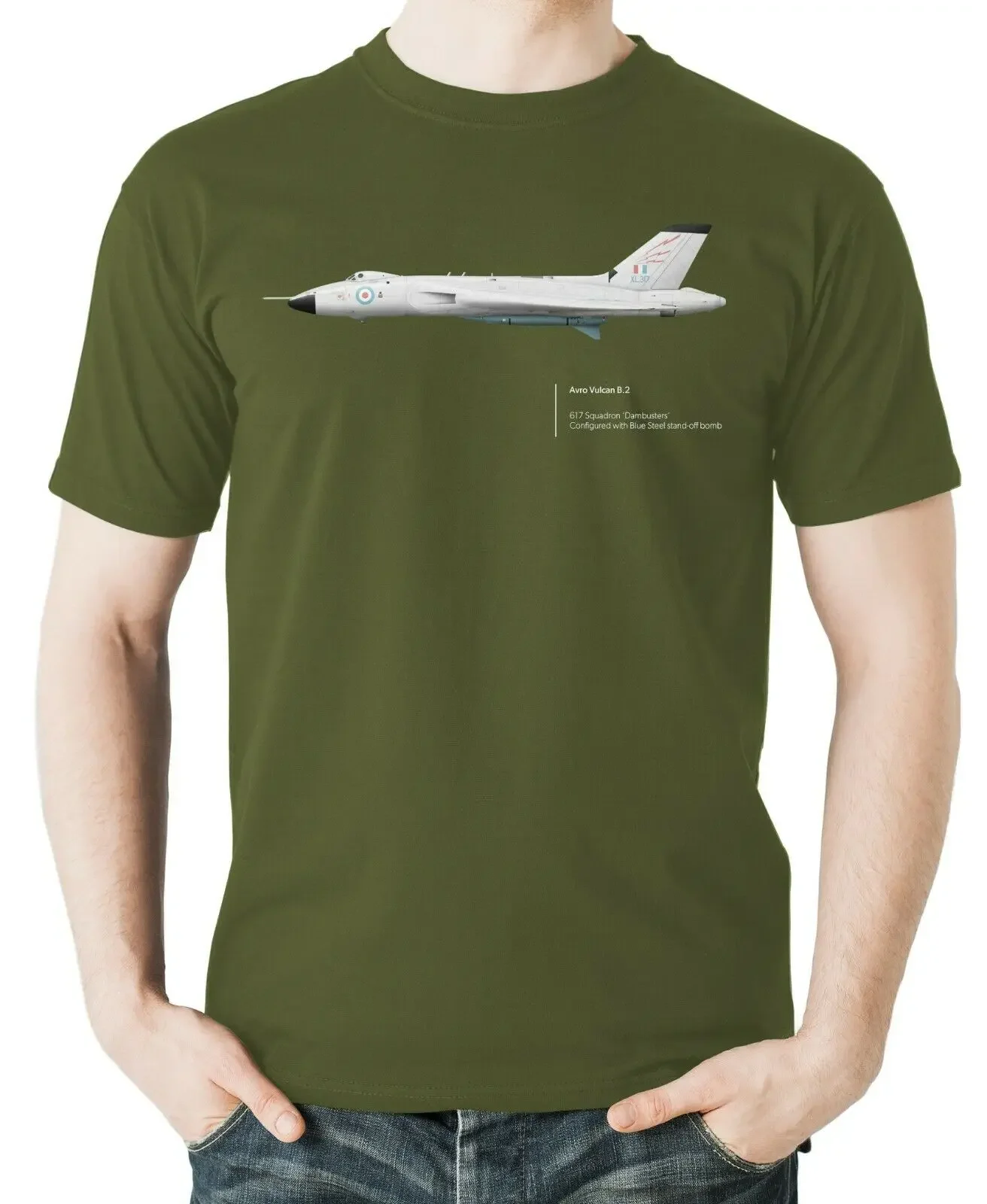 Aviation Themed RAF 617 Squadron Vulcan B.2 Bomber T-Shirt. Summer Cotton Short Sleeve O-Neck Mens T Shirt New S-3XL