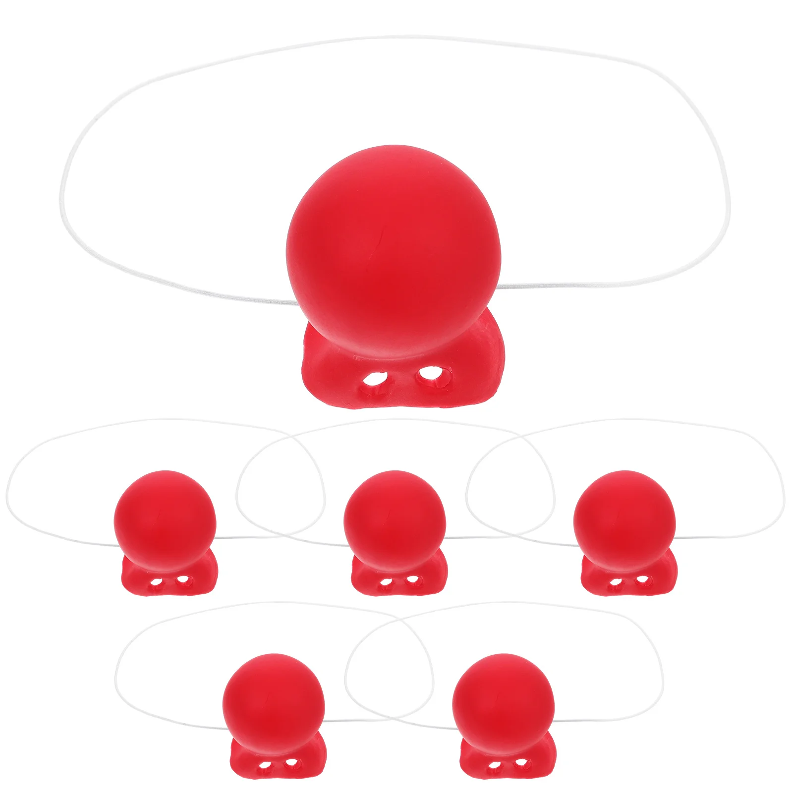 6 pezzi di naso da clown rosso per adulti, accessorio per costume da clown, vestibilità elastica e confortevole, per cosplay, spettacoli teatrali, feste