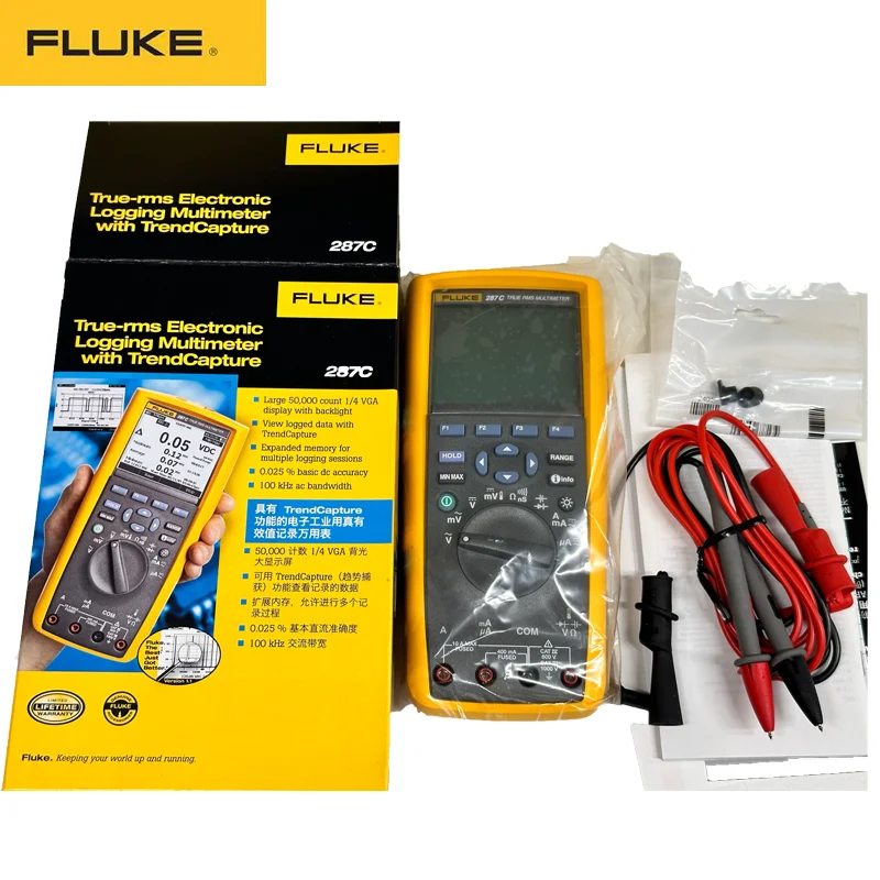 FLUKE 287C/289C Digital Automatic Multimeter Professional AC/DC Auto Range Digital Tester Voltage Current Multimeter