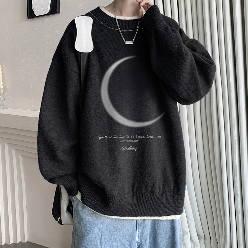 

Knitted Winter Sweater Men Clothing Harajuku Japanese Sweaters Pullover Men Sweater Fashion Mens Clothes S-3XL Streetwear