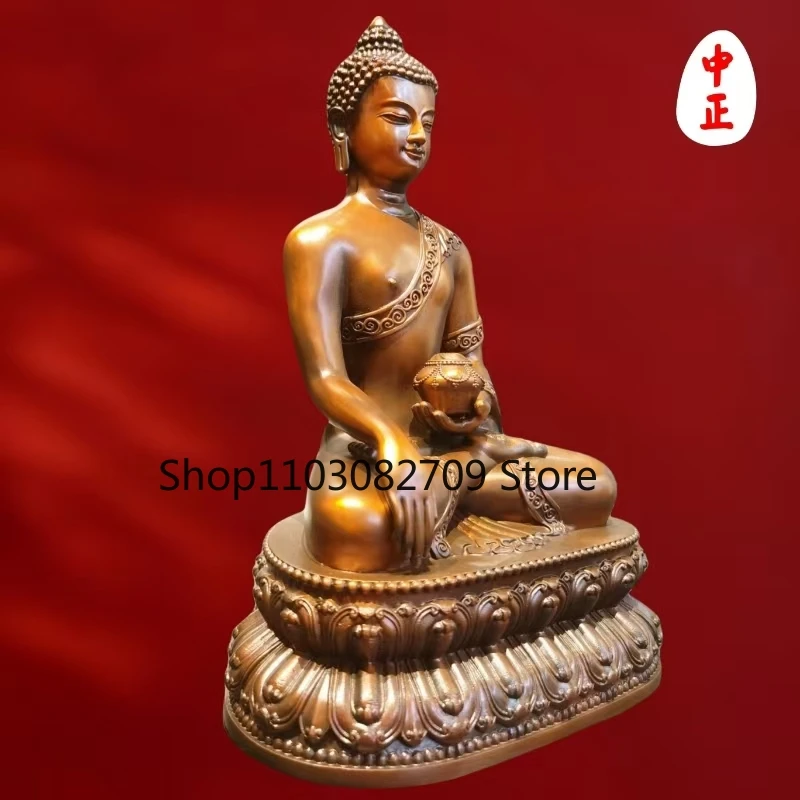 Zhongzheng Statue Intangible Cultural Heritage Workshop Sakyamuni Buddha gold, silver and copper materials support customized ha