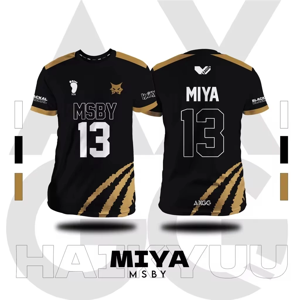 2024 New Summer 3d Printed Men\'s Haikyuu MSBY \'Anime Jersey Men Women Street Sports Oversized T-Shirt Kids Adults Tops Clothing