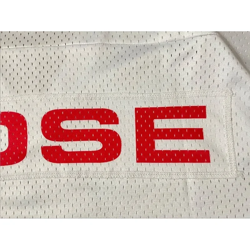 تي شيرت شبكي برقبة على شكل جمجمة وردية للرجال والنساء ، تيشيرت كبير الحجم ، طباعة شعار رقعة ، موضة غير رسمية ، جودة عالية ، 24SS