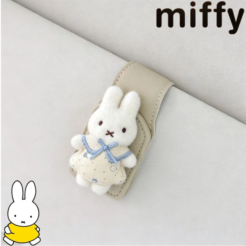 Miffy Bunny New Sweet and Cute Creative Cartoon Pattern Car Personalized Fashionable Decorative Glasses Storage Magnetic Clip - view 2