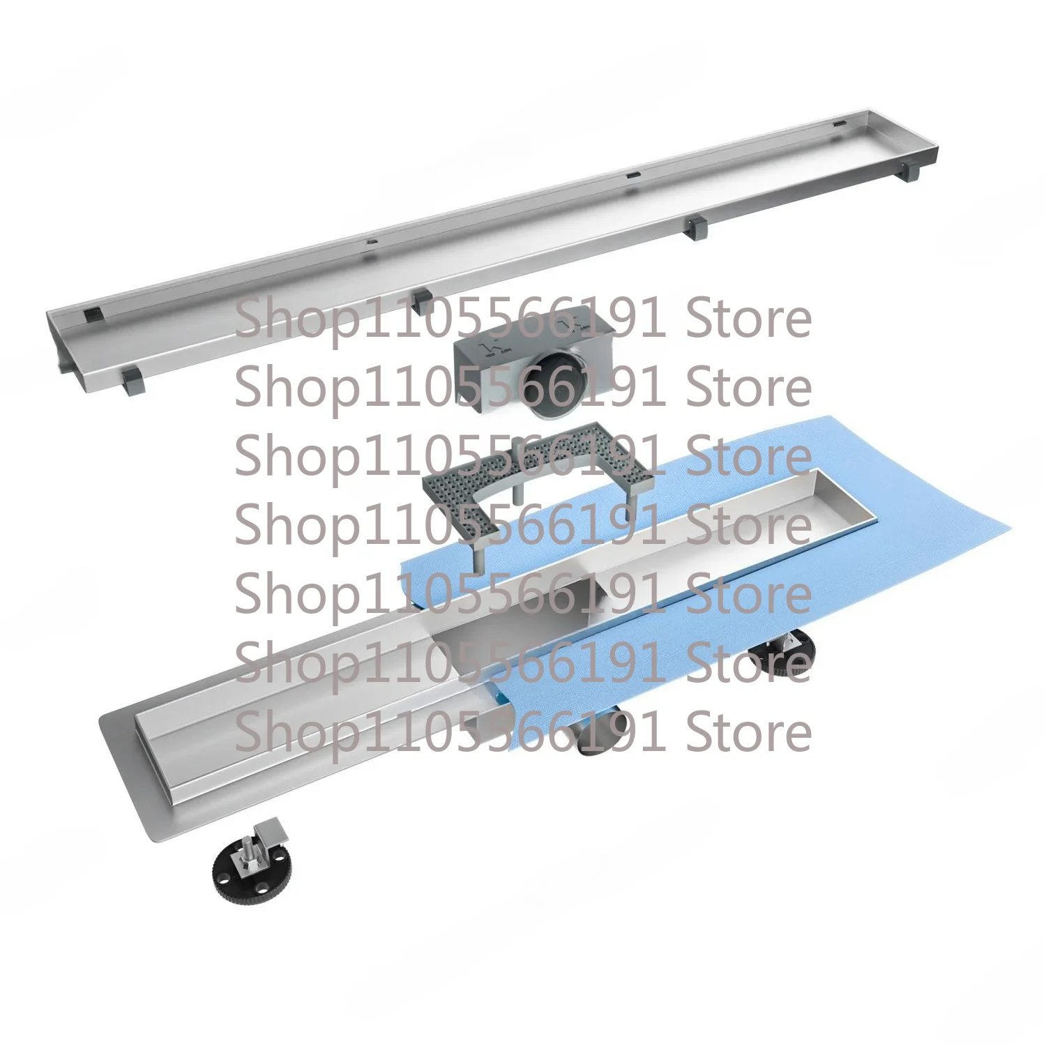 304 stainless steel floor drain invisible inlay linear design, modern dedicated