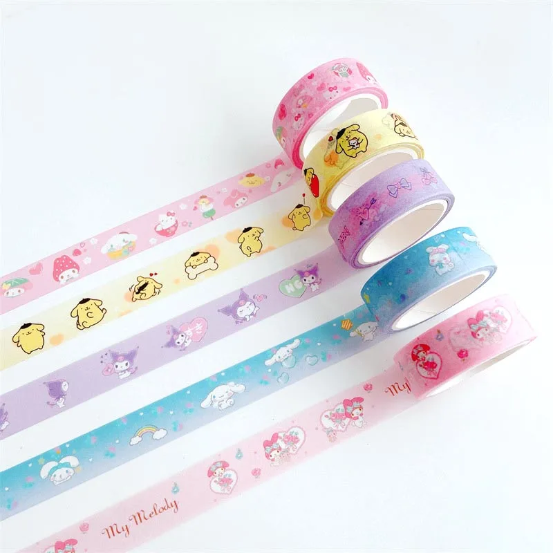 24pcs/lot 15mm*5M Sanrio Pochacco Melody Washi Tape Kitty Stickers Scrapbooking Diary Adhesive Masking Tape Stationery Gift