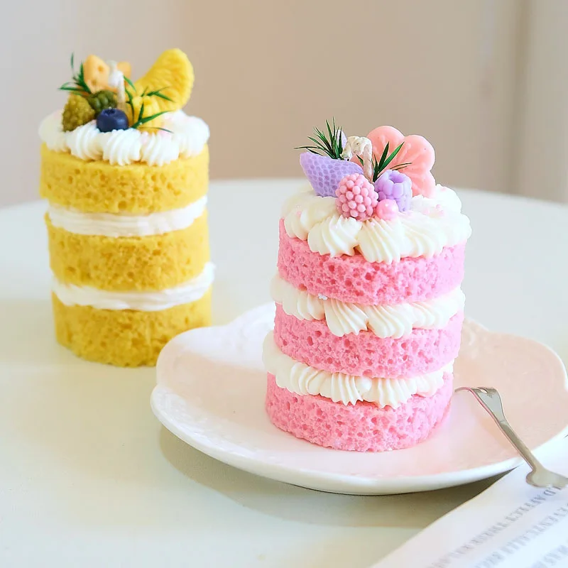 Wholesale Creative Candles Cute Soy Wax Layer Cake Scented Candles