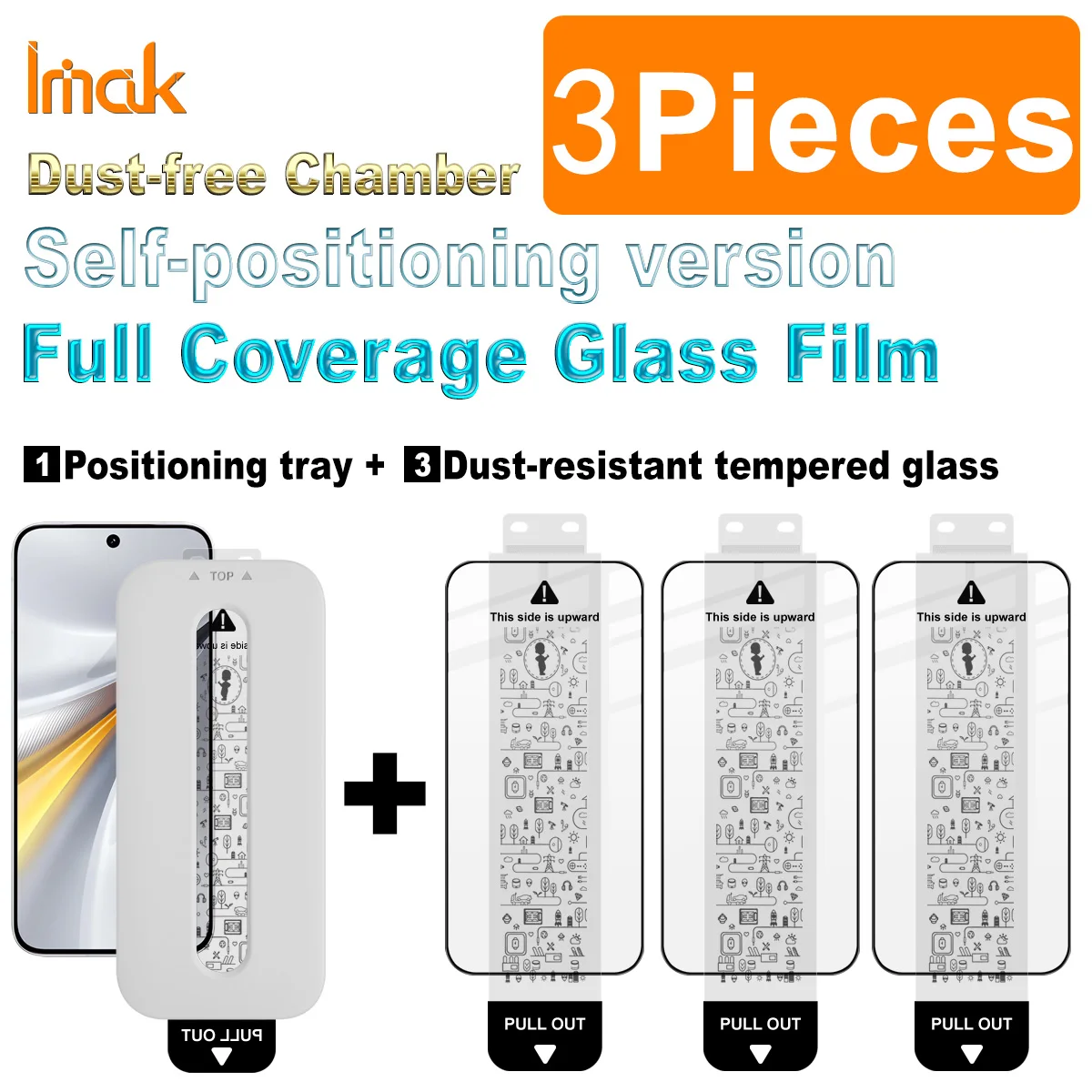 

IMAK Pro+ Tempered Glass for iQOO 13 15 Z10 Turbo Pro Z10x Neo 11 10 5G Dust-free Chamber Locator Film