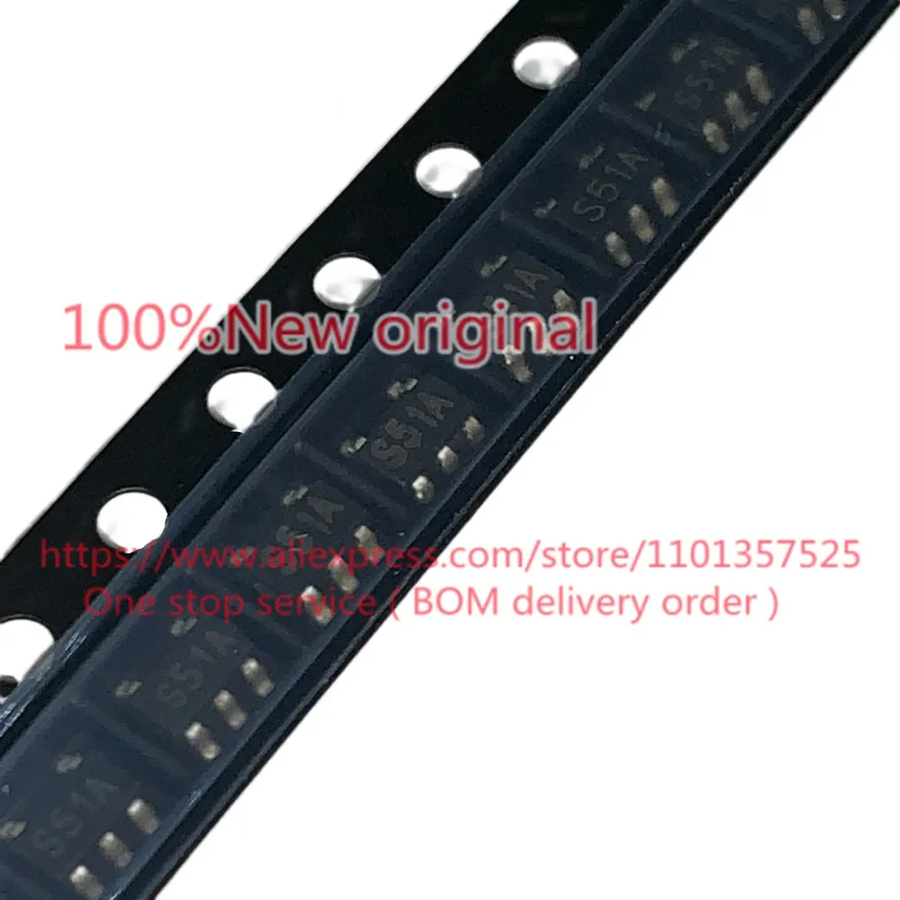 [10pcs] 100% New: LM2731XMFX/NOPB LM2731XMFX Mark: S51A - Booster switch regulator IC positive adjustable 2.7V 1 output 1.8A