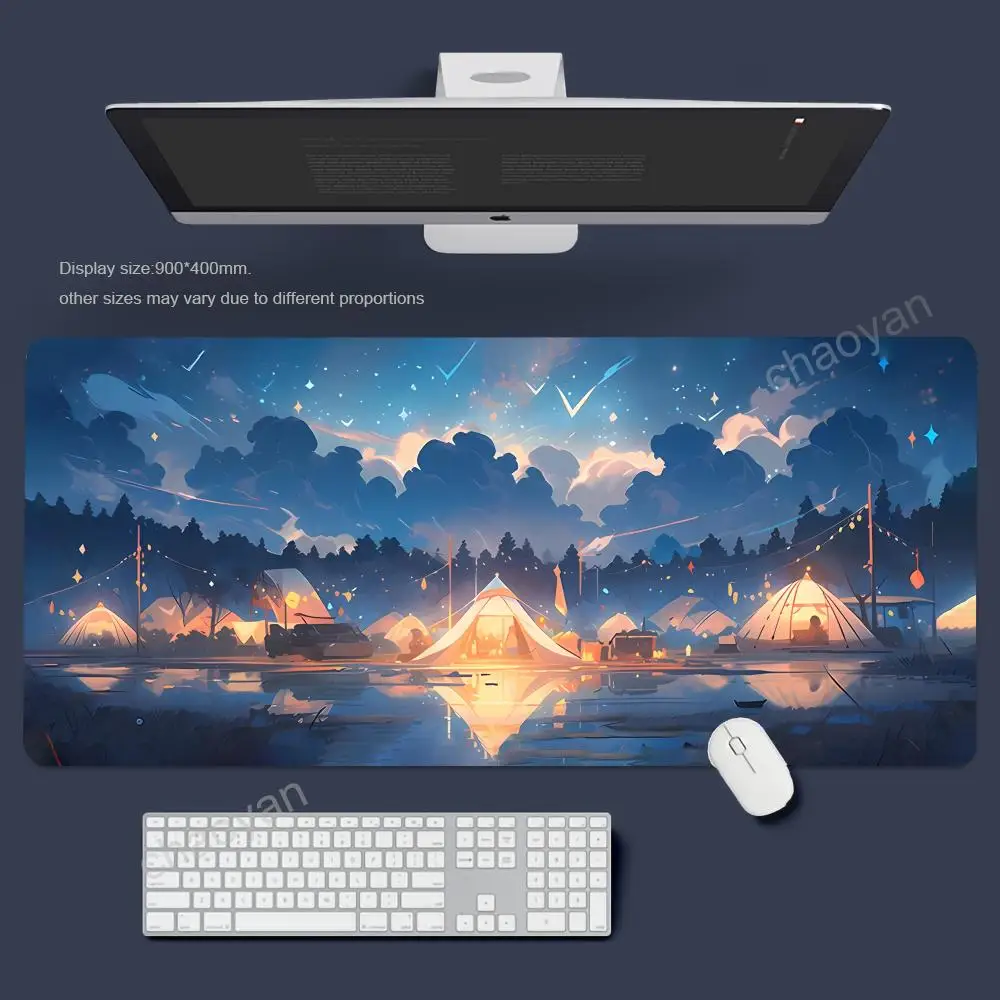 

Night view by the sea Mouse Pad Gamer Office Accessories Pc Cabinet Games Desk Mat Computer Desks Keyboard Gaming Mats
