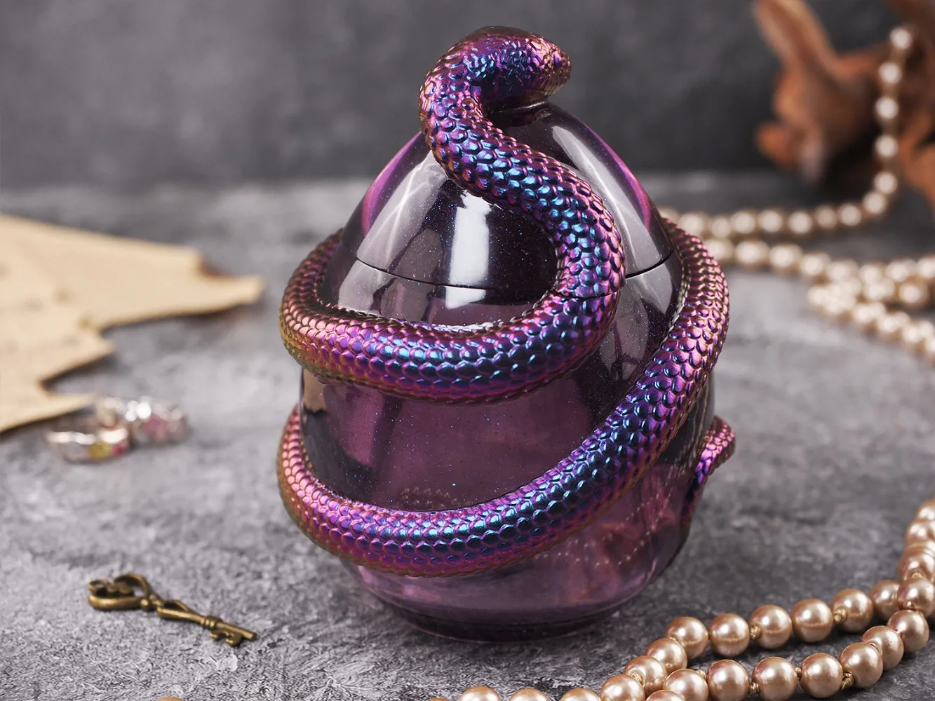 Snake Egg Candle Jar Silicone Mold DIY Handmade Storage Box Pen Holder Plaster Cement Vase Crafts Casting Molds Home Decor