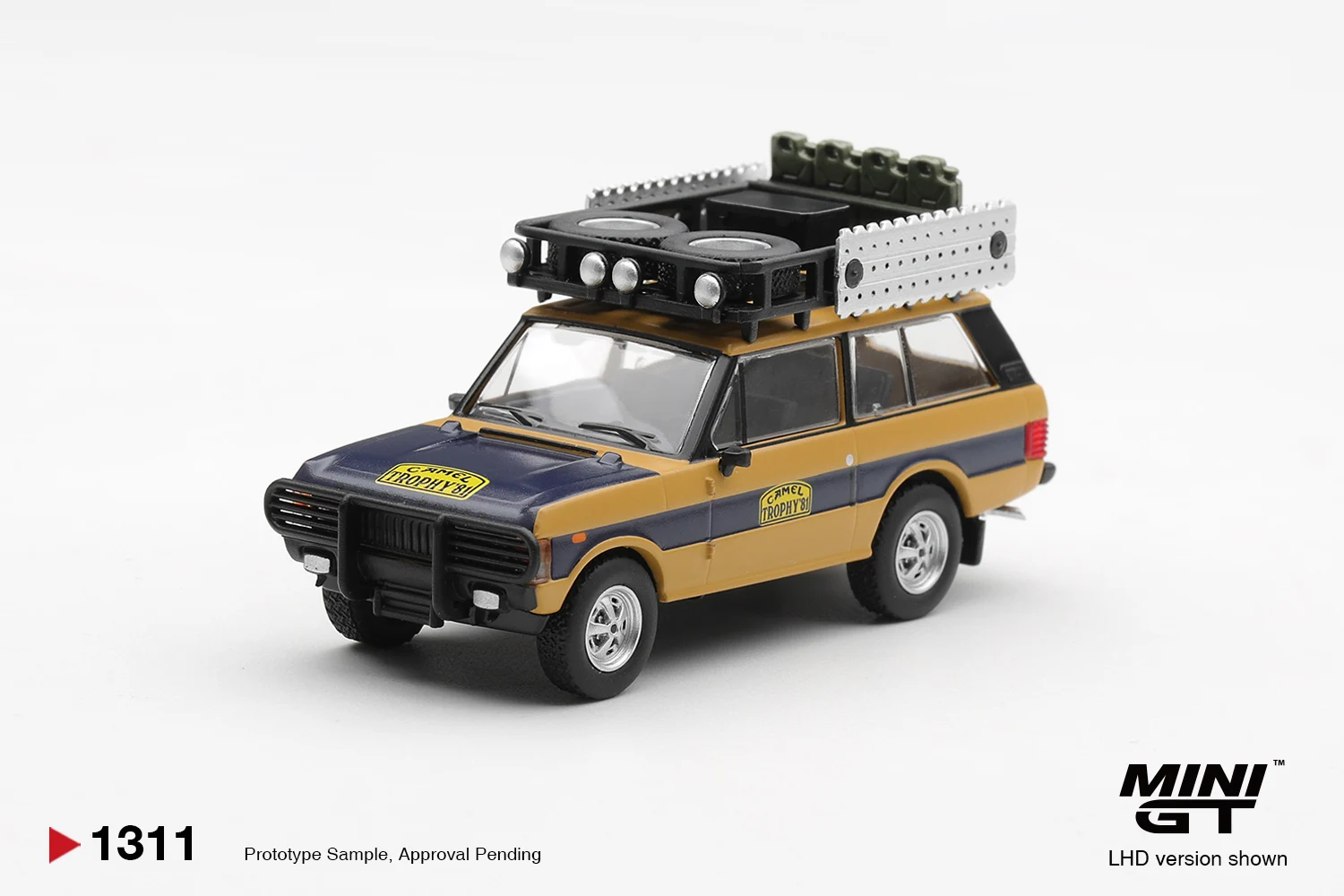 MINIGT 1/64 Range Rover 1981 Camel Cup Sumatra H. Fischer & W. Bays, modelauto van gegoten metaal, MGT01312, speelgoed voor kinderen, jongens.